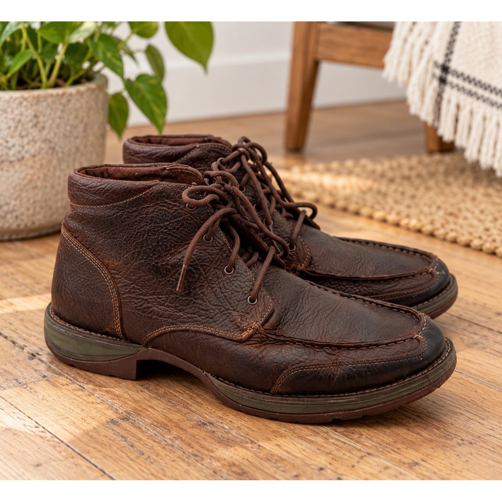 Durango Rebel Mens Bark Brown Leather Laced Work Boots DDB0250 Size 12M